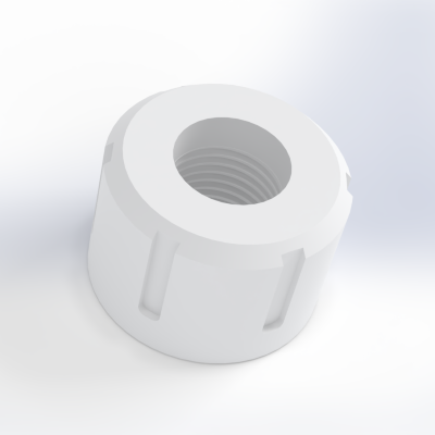 PTFE 6ノッチナットの樹脂加工の製作・見積もり事例